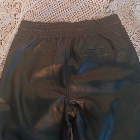 NEW! Black Pleather Pants 5058 - Picture 5 of 10